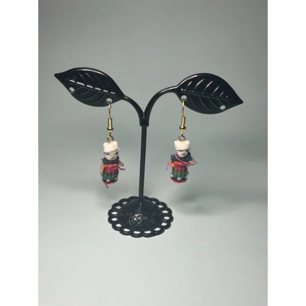 Mexican Worry Doll Earrings: Handmade Artisan Jewelry